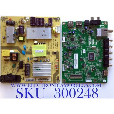 KIT DE TARJETAS PARA TV JVC / NUMERO DE PARTE MAIN 3639-0132-0150 / 0171-2271-5411 / 3639-0132-0395 / NUMERO DE PARTE FUENTE 0500-0615-0510 / MKL39W-01L / 050006150510 / PANEL MODELO EM39FT